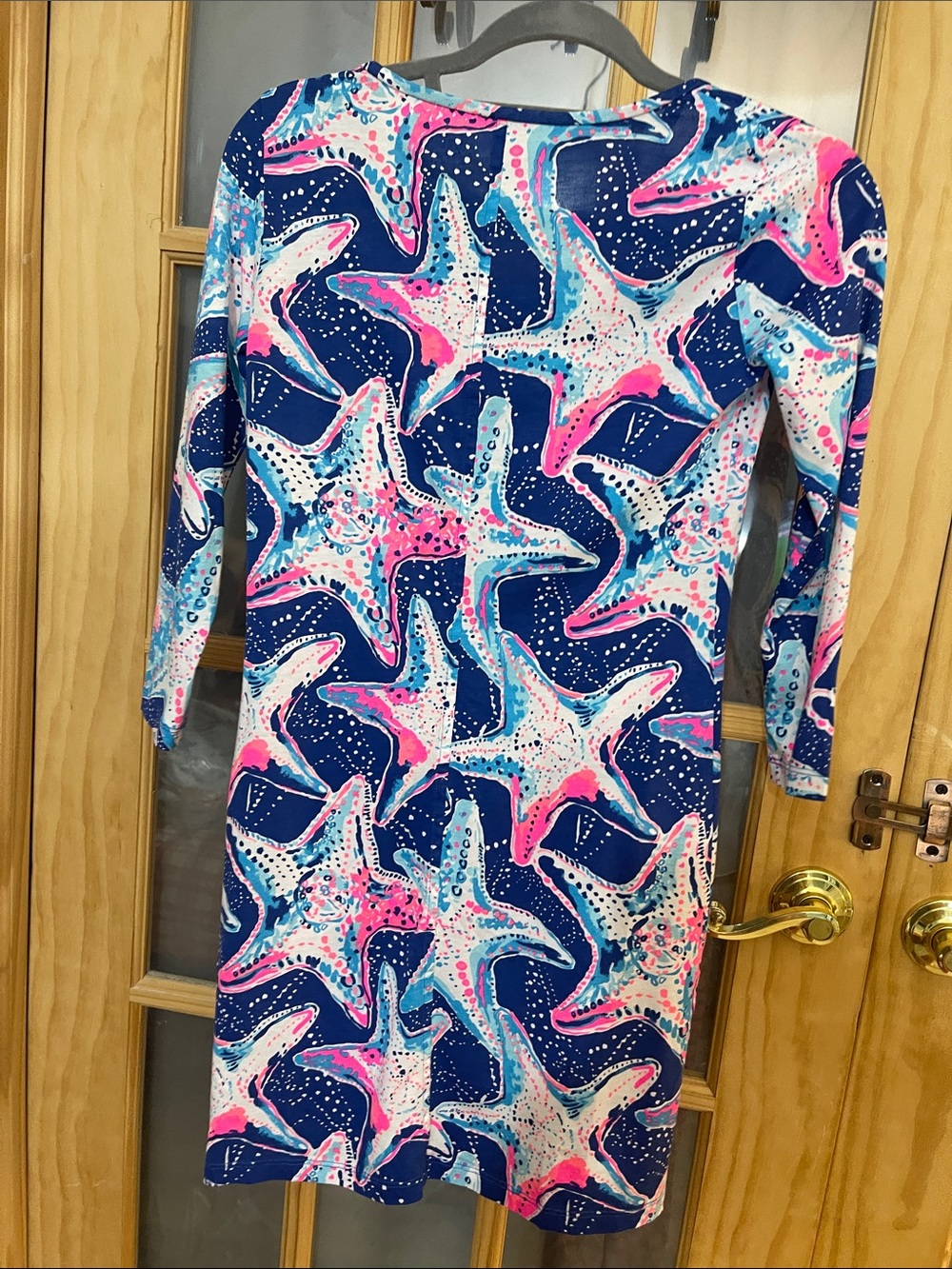 176. Lilly Pulitzer Navy, Pink & Light Blue Starfish Print Tunic - Picture 5 of 5